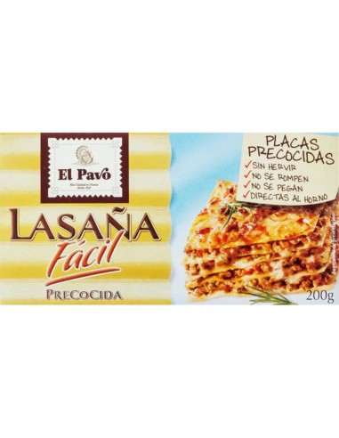 PASTA PARA LASAÑA EL PAVO 18 PLACAS