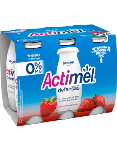 DA. ACTIMEL LÍQUIDO DESNAT. FRESA X6