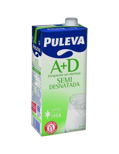 LECHE PULEVA SEMIDESNATADA BRIK 1 LT.