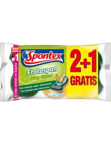 ESTROPAJO SPONTEX FROTASPON VERDE PK-2 +1