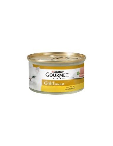 COMIDA GATOS GOURMET GOLD POLLO LATA 85