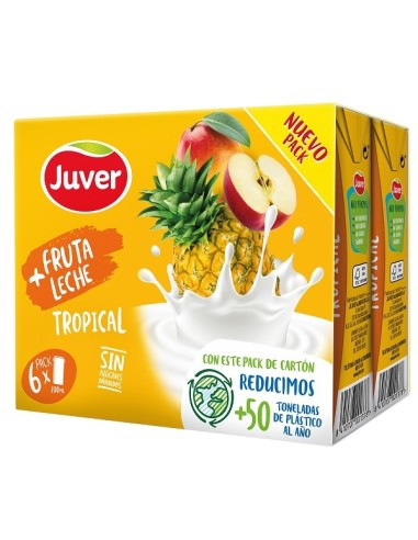 LECHE+ZUMO JUVER TROPICAL 200 ML PK-6