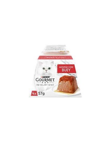 COMIDA GATOS GOURMET REVETIONS BUEY 4UN X57 GR