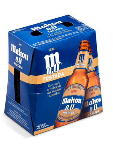 CERVEZA MAHOU % TOSTADA 200 ML PK-6