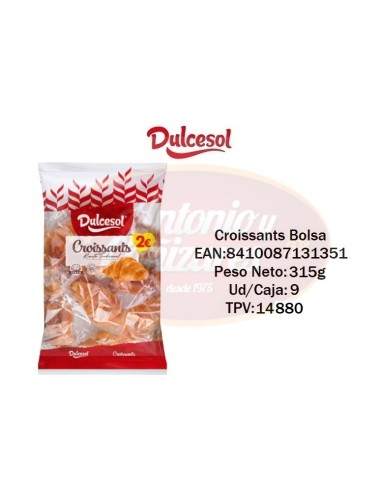 CROISSANTS DCSOL BOLSA 9UDS 315GR