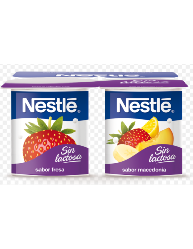 NESTLE SIN LACTOSA  MACEDONIA/FRESA 4 X 120GR